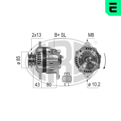 Kuva ERA 210794A Laturi 14V 60A NISSAN: Pick Up
