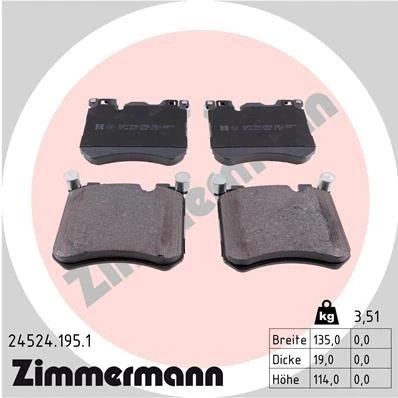 Kuva ZIMMERMANN 24524.195.1 Jarrupalat Kulumisenilmaisemelle Valokuva vastaa toimituslaajuutta BMW: X5, X6