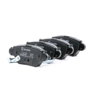 Kuva BREMBO P 59 031 Jarrupalat akustisella kulumavaroittimella Jarrusatulan ruuveilla Tarvikkeilla OPEL: Astra G Caravan, CC, Zafira A