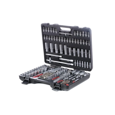 Kuva KS TOOLS 917.0779 Hylsyavainsarja 179 Kuusikulma Kromi vanadium teräs 1/2, 1/4, 3/8 Räikkätoiminnolla neliönmuotoinen (square)