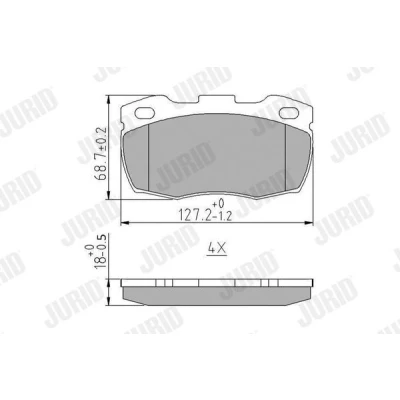 Kuva JURID 571827J Jarrupalat Ei kulumisenilmaisimelle Ilman tarvikkeita LAND ROVER: Defender SUV