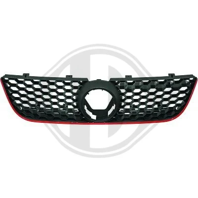 Kuva DIEDERICHS HD Tuning 2205240 Etusäleikkö Punainen, Musta VOLKSWAGEN: Polo IV Hatchback