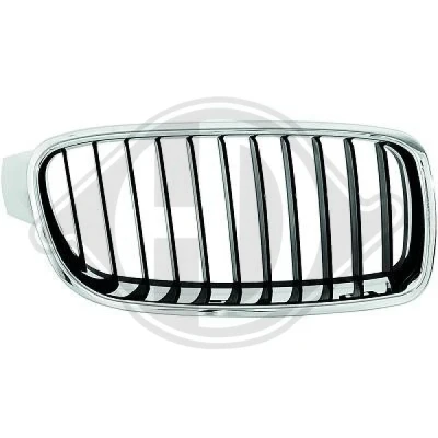 Kuva DIEDERICHS 1217041 Etusäleikkö Vasen Kromi/musta BMW: 3 Touring, Sedan