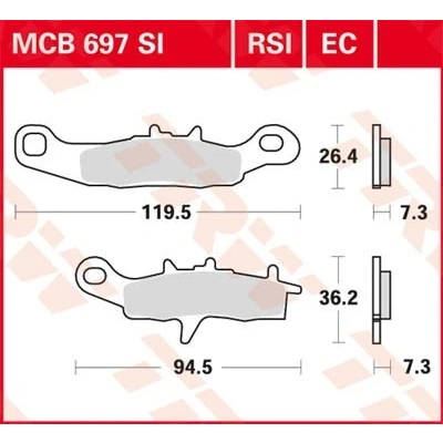 Kuva TRW Sinter Offroad Racing MCB697RSI Jarrupalat