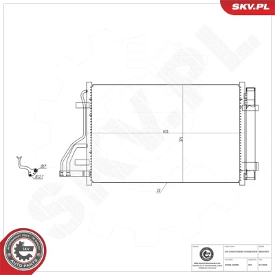 Kuva ESEN SKV 86SKV031 Ilmastoinnin Lauhdutin Vedenerottimella Alumiini 610mm KIA: cee‘d I Farmari