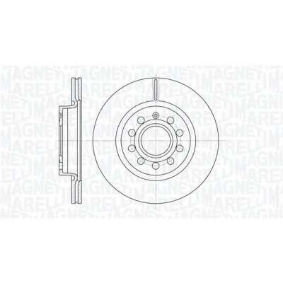 Kuva MAGNETI MARELLI 361302040152 Jarrulevyt 280, 280 22 5 65 tuuletettu sisältä VOLKSWAGEN: GOLF 5, 6, SKODA: Octavia 2 Combi