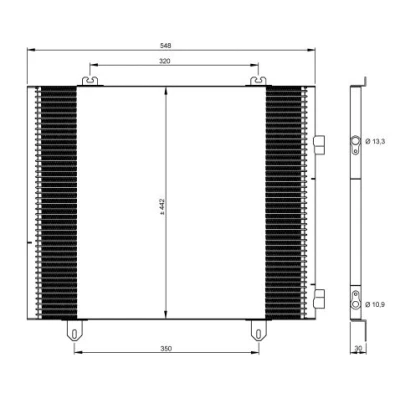 Kuva NRF 35747 Ilmastoinnin Lauhdutin 525mm