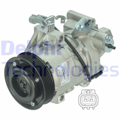Kuva DELPHI CS20480 Ilmastoinnin Kompressori 5SEU09C PAG 46 kompressoriöljyllä TOYOTA: Yaris II Hatchback
