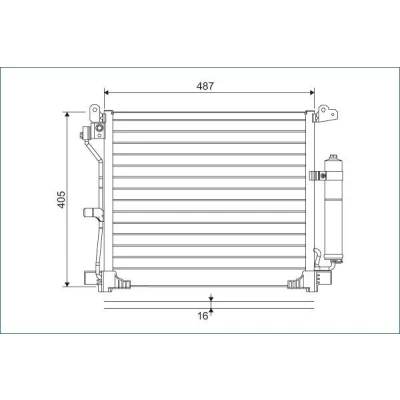 Kuva VALEO 822579 Ilmastoinnin Lauhdutin Vedenerottimella Alumiini 405