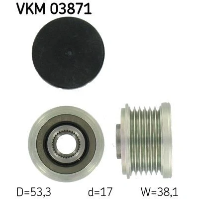 Kuva SKF VKM 03871 Laturin Vapaakytkin 38,1 BMW: 3 Sedan, Coupe, 5 Sedan
