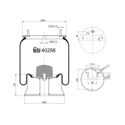 Kuva FEBI BILSTEIN 40256 Metallipalje, ilmajousitus
