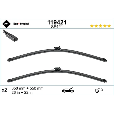 Kuva Pyyhkijänsulka Swf 119421 Edessä Flatblade pyyhinsulka (rungoton) MERCEDES BENZ: GLE
