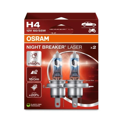 Kuva Halogeenipolttimo Osram Night Breaker Laser H4 P43t, Universal 1982214