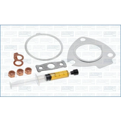 Kuva AJUSA JTC11987 Asennussarja Turboahdin with studs, syringe oil Tiivisteillä asennusohjeella