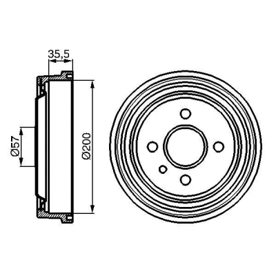Kuva BOSCH 0 986 477 021 Jarrurumpu 227,7 Taka akseli OPEL: Astra F CC, Sedan, Kadett E Sedan