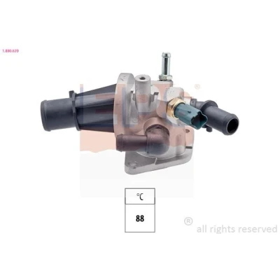 Kuva EPS 1.880.639 Termostaatti 88 Made in Italy OE Equivalent Tiivisteillä OPEL: Meriva A, Combo C Van / Farmari, SUZUKI: IGNIS 2