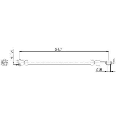 Kuva METZGER 4112230 Jarruletku 267 F10x1 MAZDA: 6 Farmari