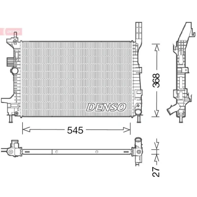 Kuva DENSO DRM10029 Jäähdytin 545 378 27 FORD: FOCUS 3 Turnier