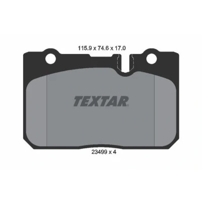 Kuva TEXTAR 2349901 Jarrupalat Kulumisenilmaisemelle LEXUS: LS II, TOYOTA: Century II