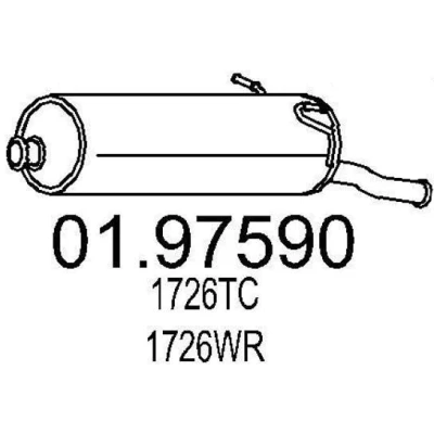 Kuva MTS 01.97590 Takaäänenvaimennin 800 CITROËN: Xsara Picasso