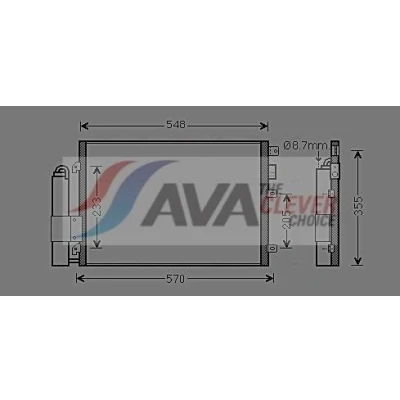 Kuva PRASCO RTA5275D Ilmastoinnin Lauhdutin 11,7 8,5 Alumiini 528 R 134a RENAULT: CLIO 2