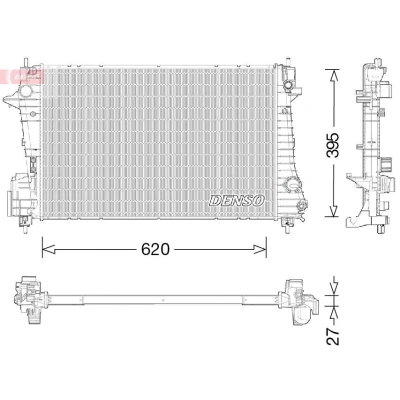 Kuva DENSO DRM15009 Jäähdytin 620 395 27