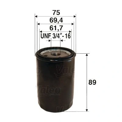 Kuva VALEO 586053 Öljynsuodatin UNF 3/4&quot; 16 Ruuvattava suodatin FIAT: Tempra Sedan, Uno Hatchback, 127 ALFA ROMEO: 145, 33 164