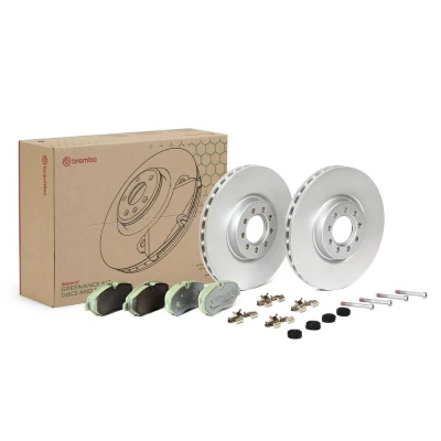 Kuva BREMBO KT 10 022 Jarrupalasarja Levyjarru tuuletettu sisältä Tarvikkeilla Jarrusatulan ruuveilla Kulumisenilmaisemelle
