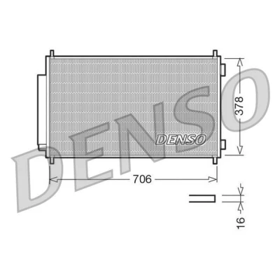 Kuva DENSO DCN40002 Ilmastoinnin Lauhdutin Vedenerottimella 706x378x16 R 134a 706 HONDA: CR V 3