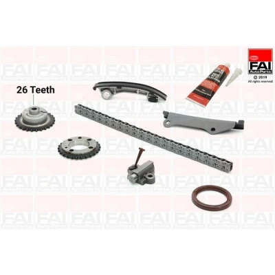Kuva FAI AutoParts TCK43 Jakoketjusarja Tiivisteillä, Hammaspyörillä Yksinkertainen, Niittiketju