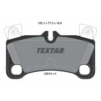 Kuva TEXTAR 2461401 Jarrupalat Kulumisenilmaisemelle Tasauspainoilla AUDI: Q7, PORSCHE: Cayenne, VOLKSWAGEN: Touareg I
