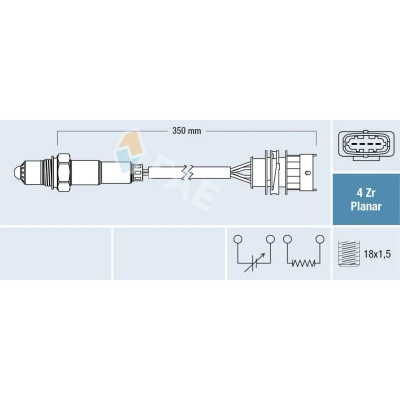 Kuva Lambda sondi OPEL ADAM, CORSA D, D Skåp/halvkombi, E, MERIVA B Minibus, minivan OE 0855251, 55568668