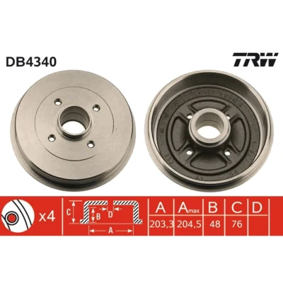 Kuva TRW DB4340 Jarrurumpu NISSAN: Note I, MICRA 3