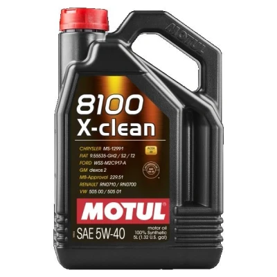 Kuva Motul 8100 X CLEAN 5W 40 5l Moottoriöljy 102051 KIA: Sportage IV, SEAT: Leon III ST, BMW: 3 Sedan