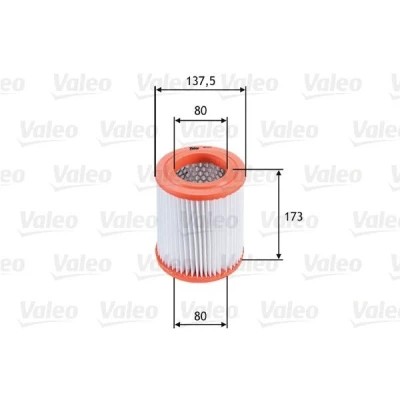 Kuva VALEO 585677 Ilmansuodatin 173 138 Suodatinpanos HONDA: CR V 2, CIVIC 7 Limousine, Hatchback