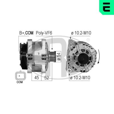 Kuva Laturi CITROËN, DS, FIAT, MITSUBISHI, PEUGEOT, TOYOTA, VOLVO OE 16 068 591 80, 099 572 5702 J9