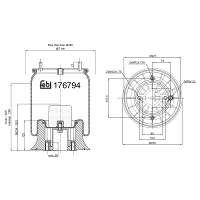 Kuva FEBI BILSTEIN 176794 Metallipalje, ilmajousitus