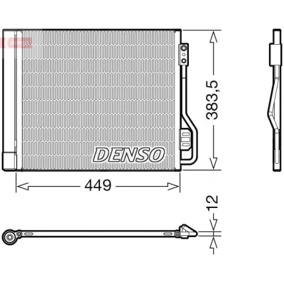 Kuva DENSO DCN16002 Ilmastoinnin Lauhdutin Vedenerottimella R 134a SMART: Fortwo II Coupe