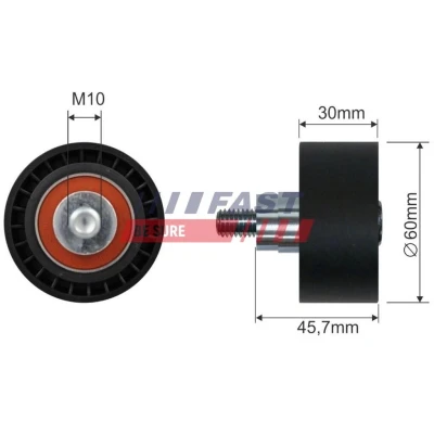 Kuva Ohjainrulla, moniurahihna CITROËN, FIAT, PEUGEOT OE 16 114 228 80, 1611422880, 5751.E6
