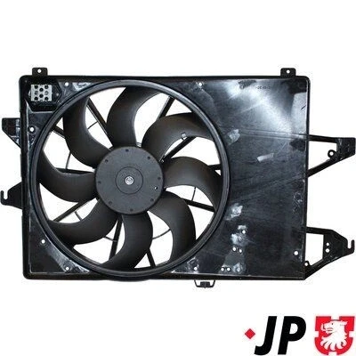Kuva JP GROUP 1599100200 Jäähdyttimen Tuuletin 365 214 Jäähdytystuulettimen kehällä FORD: MONDEO 3 Kombi