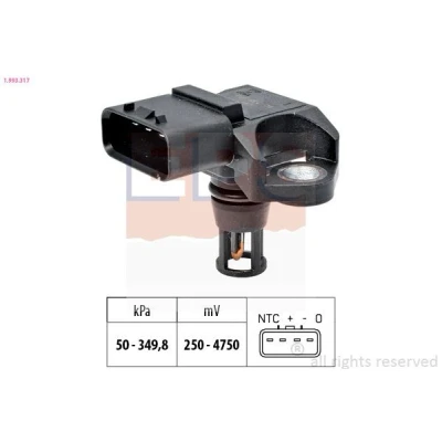 Kuva EPS 1.993.317 Paineilma Anturi, Korkeus Made in Italy OE Equivalent