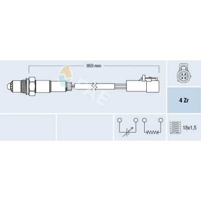 Kuva Lambda sondi FORD MONDEO III, Sedan Turnier III OE 1128538, 1147420, 1S7F 9G444 BA