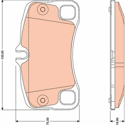Kuva TRW GDB1792 Jarrupalat Kulumisenilmaisemelle PORSCHE: 911 Coupe, Cabriolet