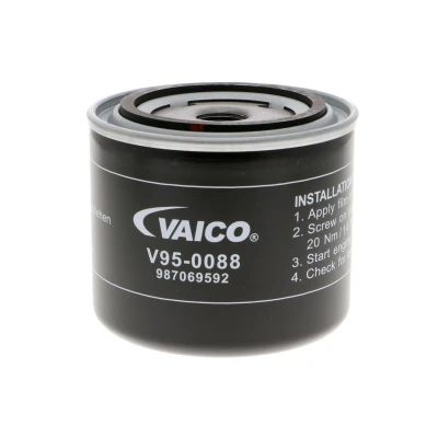 Kuva VAICO V95 0088 Öljynsuodatin 3/4 16 UNF Original Quality yhdellä peruutuksenestoventtiilillä Ruuvattava suodatin VOLVO: V70 I, S40 I