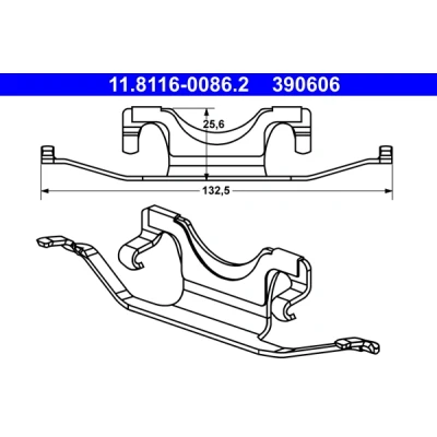 Kuva ATE 11.8116 0086.2 Jousi, Jarrusatula MERCEDES BENZ: E sarja Sedan