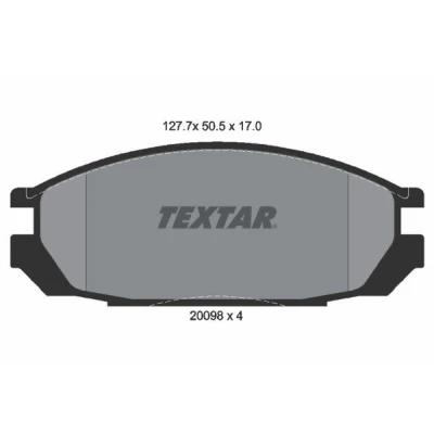 Kuva TEXTAR 2009801 Jarrupalat Ei kulumisenilmaisimelle NISSAN: Patrol GR 4 SUV