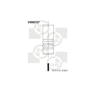 Kuva Pakoventtiili CHEVROLET, FIAT, OPEL, SAAB, VAUXHALL OE 24433079, 55558728, 641401