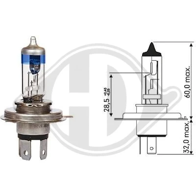Kuva DIEDERICHS More Light +120% LID10067 Ajovalopolttimo 12 55, 60 VOLKSWAGEN: TRANSPORTER 4, GOLF 2, 4 Bus, NISSAN: MICRA 3, TERRANO 1