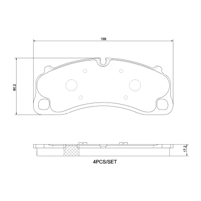 Kuva BREMBO P 65 048 Jarrupalat Kulumisenilmaisemelle Ilman tarvikkeita