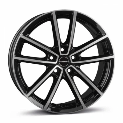 Kuva BORBET W Black Polished Glossy 7x17 5/112 ET43 B57.1